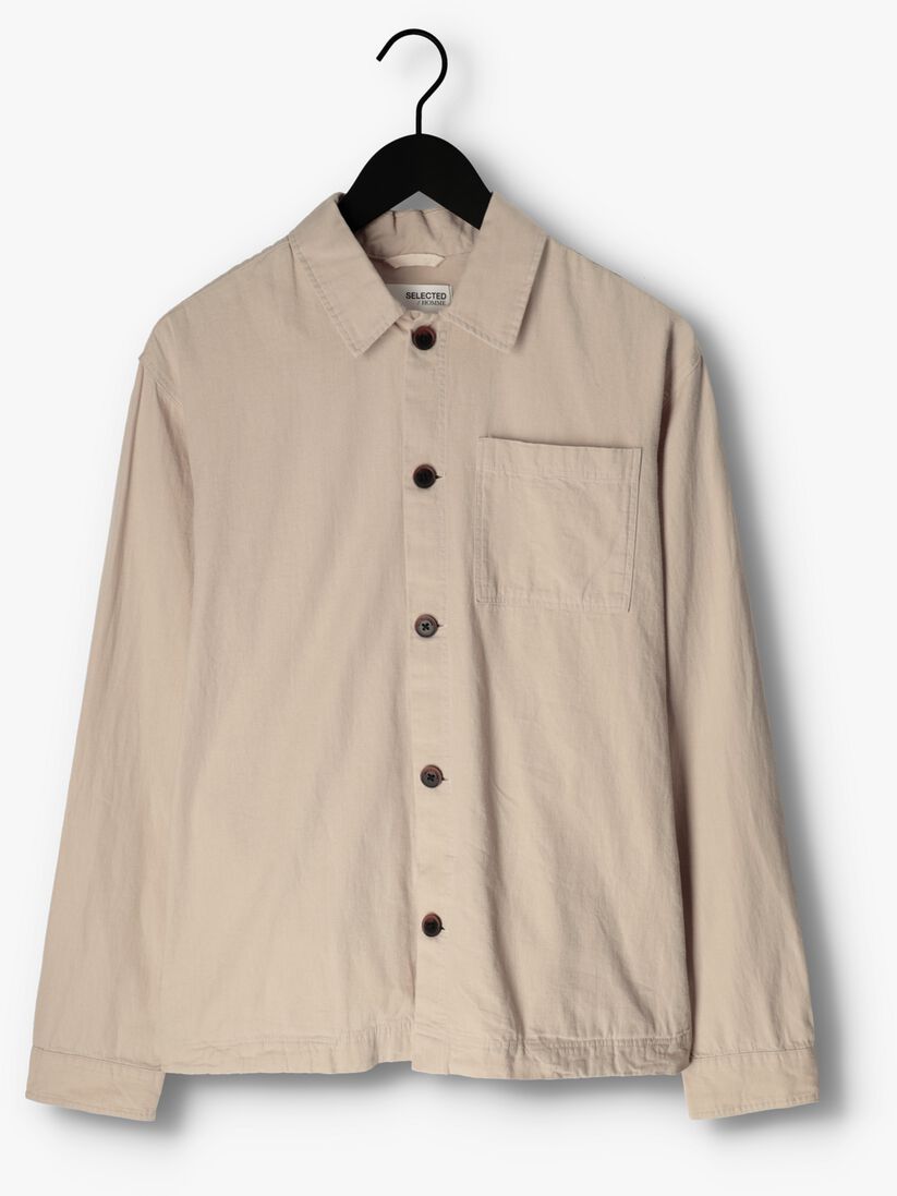 SELECTED HOMME zand selected homme overshirt slhlooseblas-linen overshirt