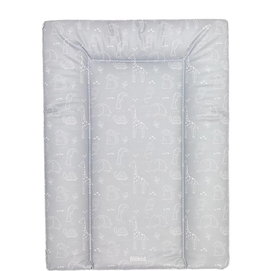 fillikid Wickelauflage Softy Safari grau 53x70 cm