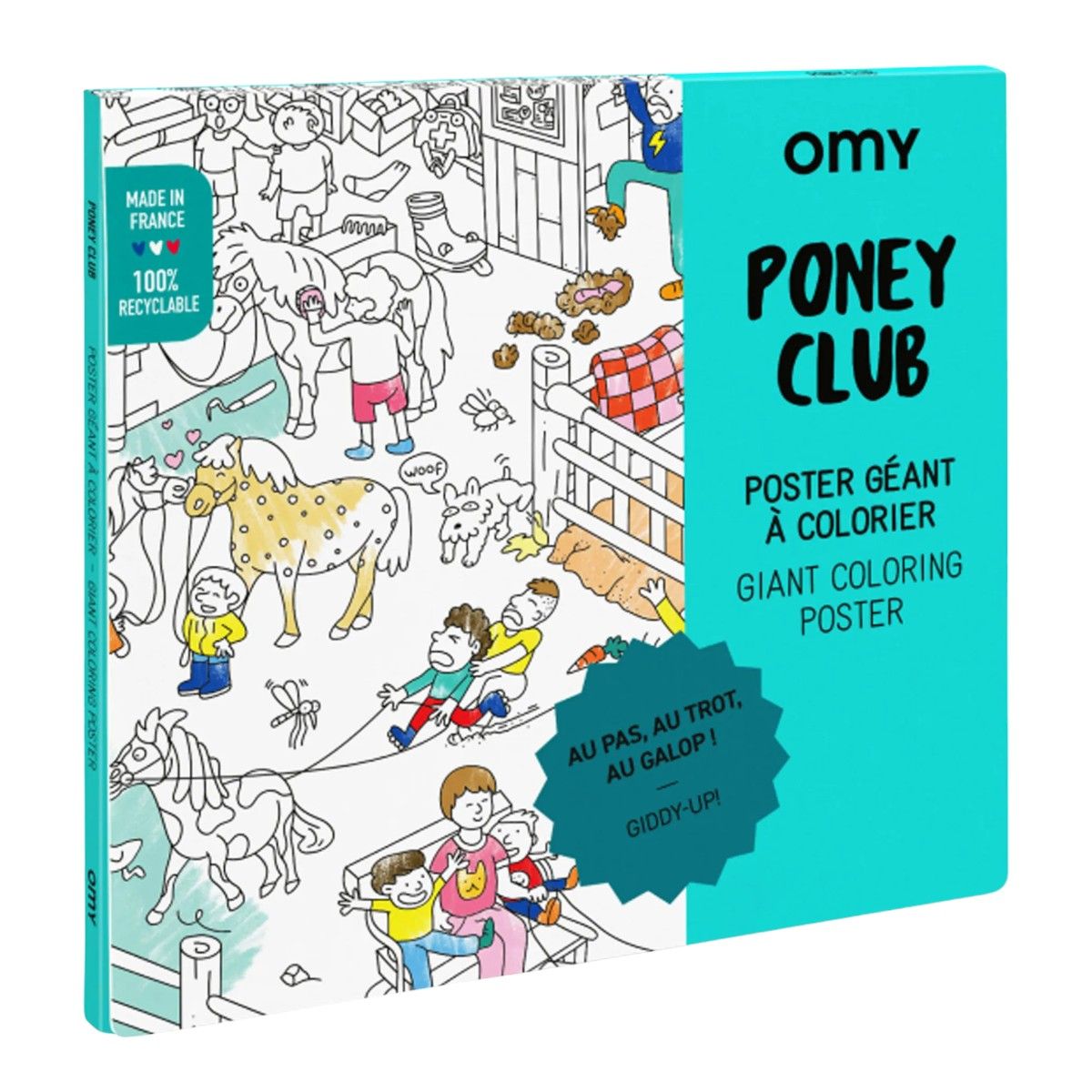 Poster géant à colorier Poney Club Omy
