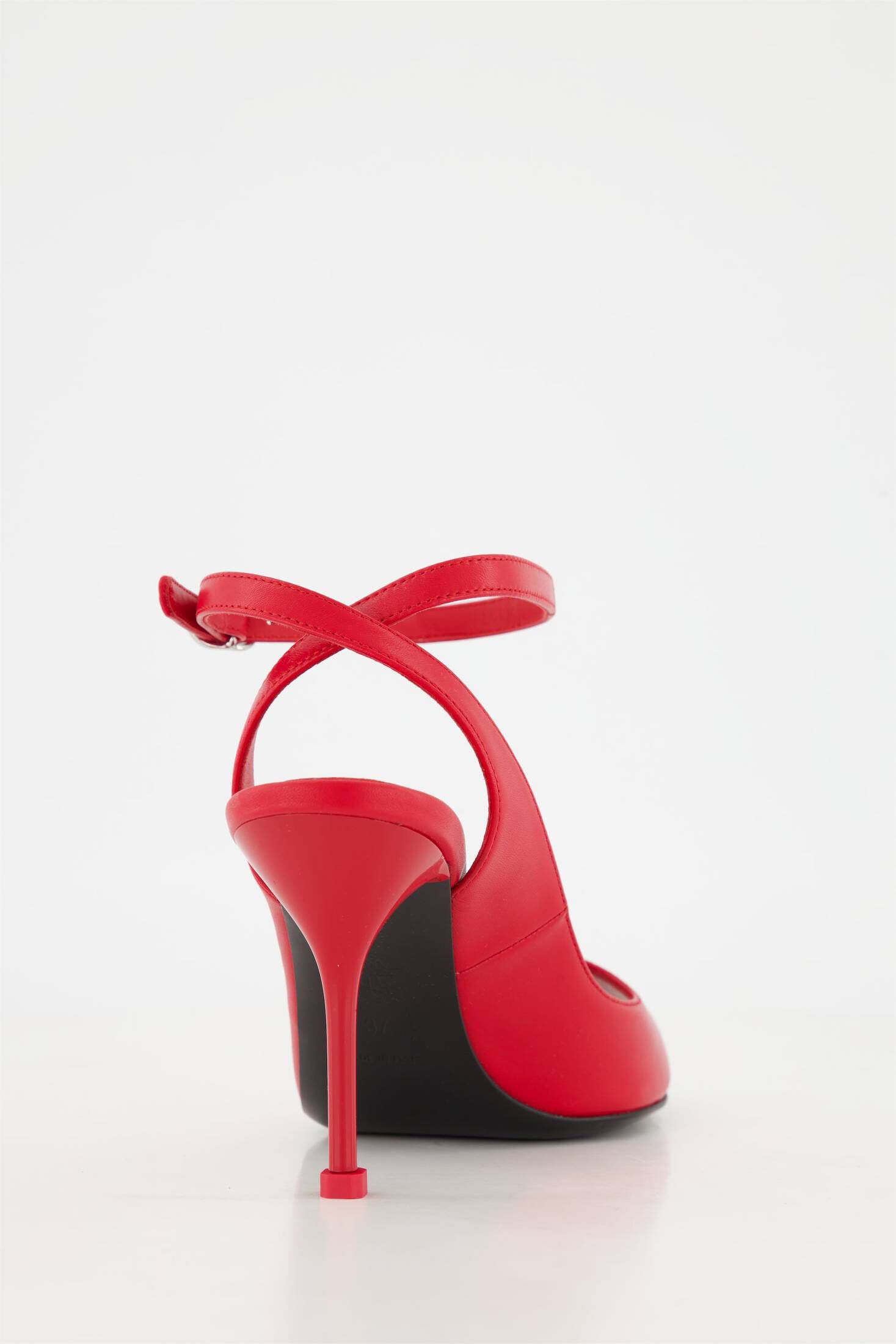 Alexander McQueen| Damen Peeptoe-Sandaletten PUNK aus Leder mit Metallspitze