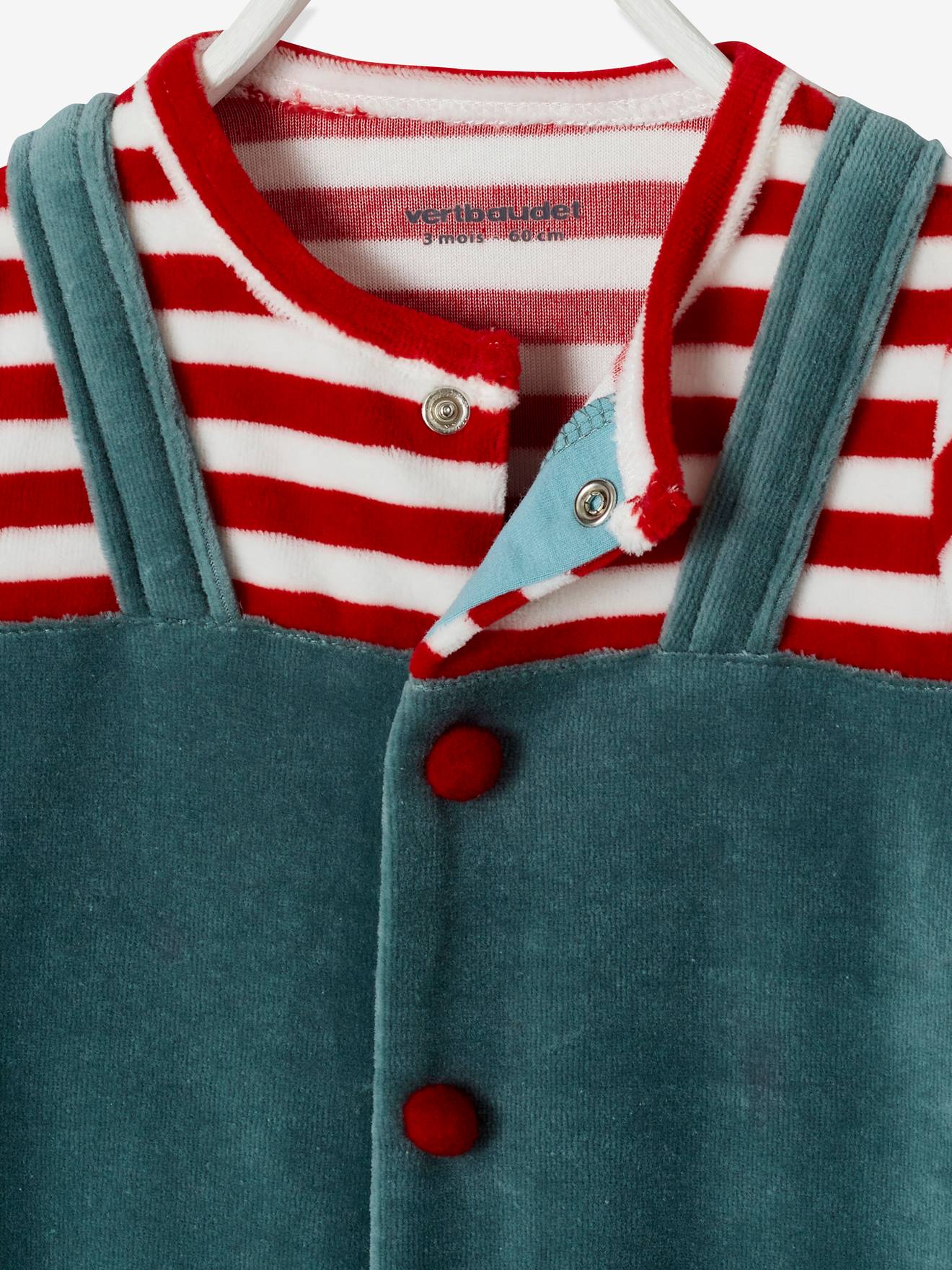 Conjunto de presente de Natal: body para bebê + babador, verde escuro liso com estampas.