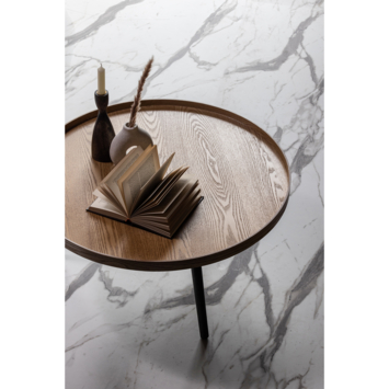 WOOOD bijzettafel Mesa XL naturel MDF hout Ø 78 cm