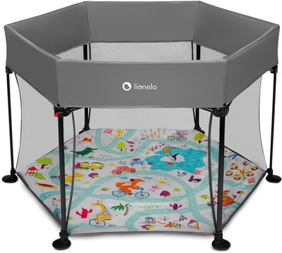 Lionelo ROEL Lekegrind  for Barn & Baby, Grey Multicolor