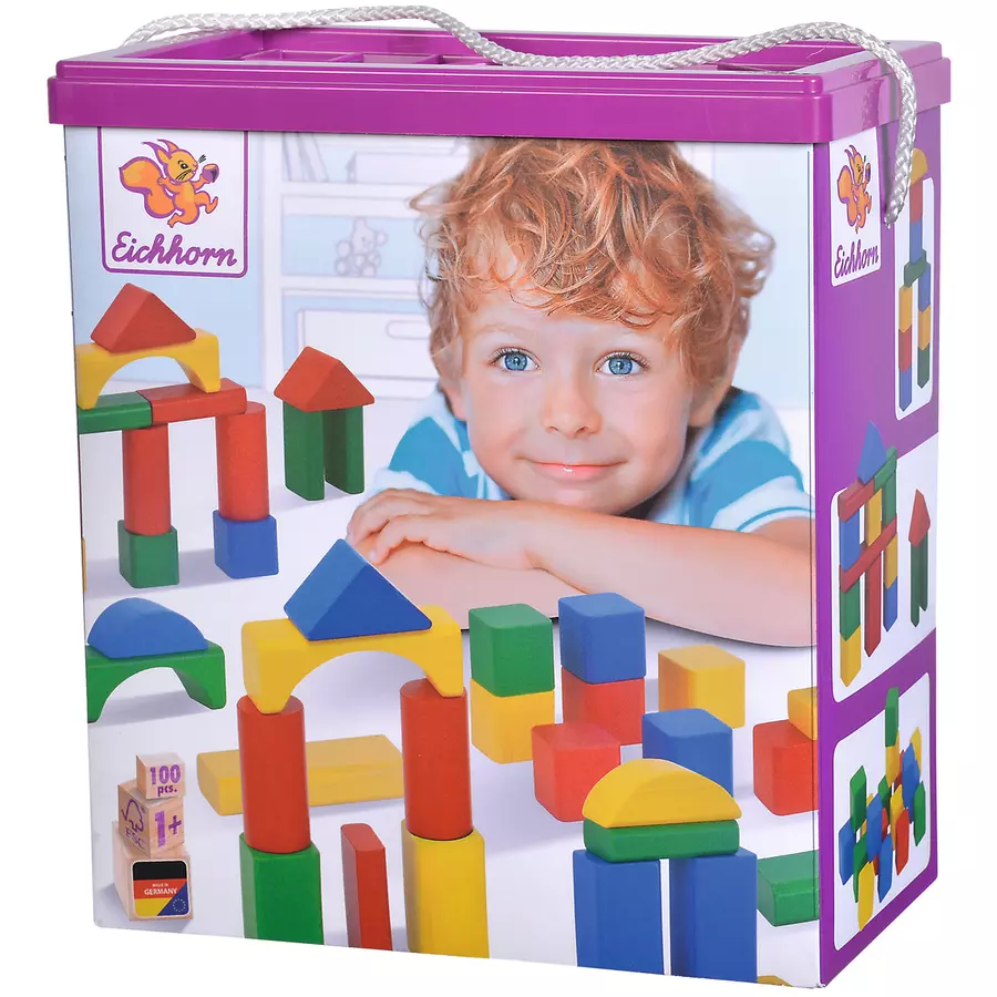 Eichhorn 100 bunte Holzbausteine
