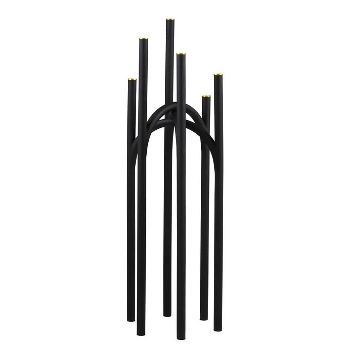 AYTM - Angui Kerzenhalter 30 x 26 x 92 cm, schwarz/gold