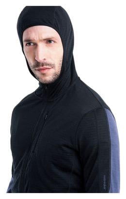 Polaire Icebreaker Mérinos 200 Realfleece Descender Noir/Gris