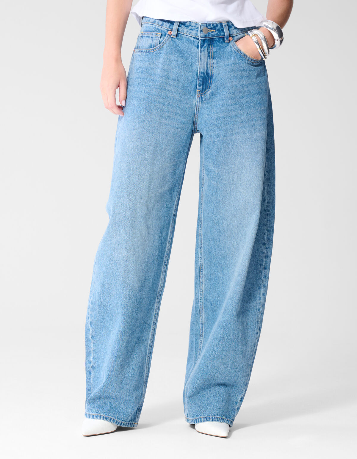 Baggy Fit Jeans Blauw