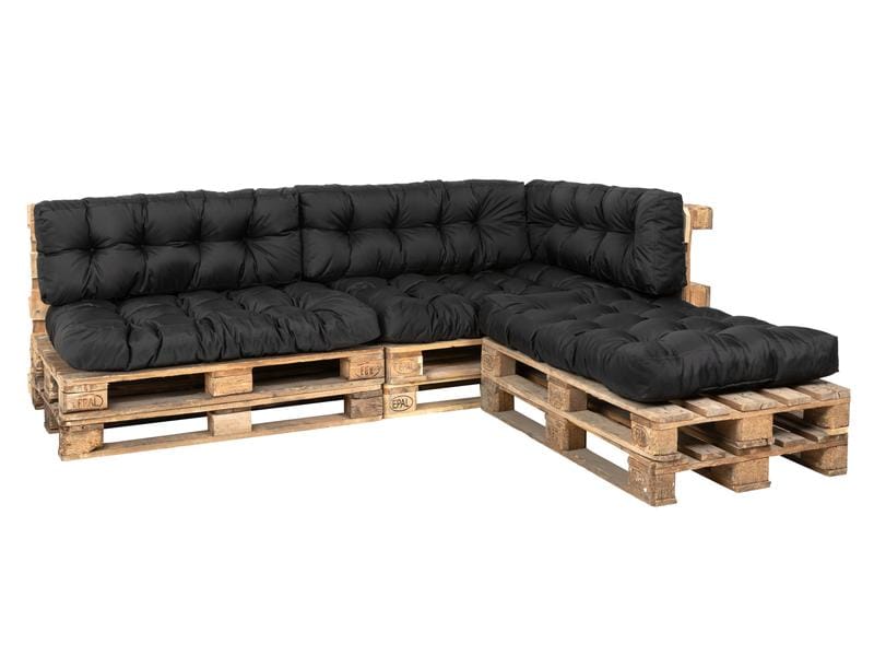 COCON Palettenkissen-Set, Schwarz Lounge Kissen-Set für Europaletten