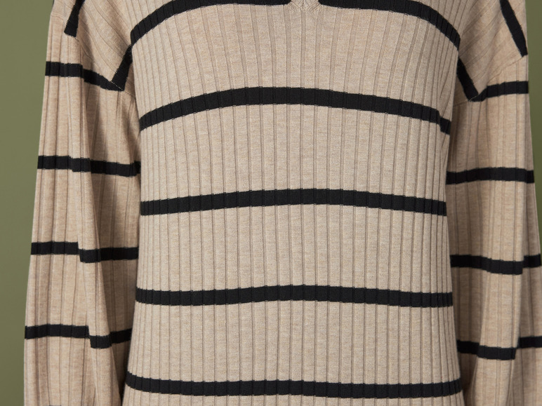 Dames midi-gebreide jurk