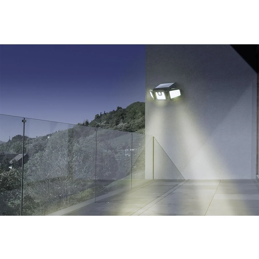 Projecteur solaire à 3 têtes 68 LED