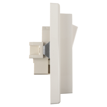 Schneider Merten System-M Geaard Stopcontact met Wisselschakelaar Polarwit