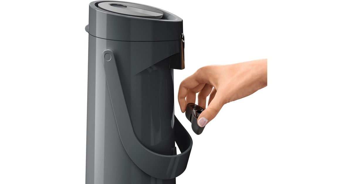 EmsaPONZA Pompthermoskan 1,9 Liter isoleerkan  (Antraciet, Comfort Press)