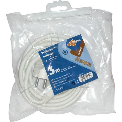 Rallonge - 3 m - 3G1.5mm² - blanc