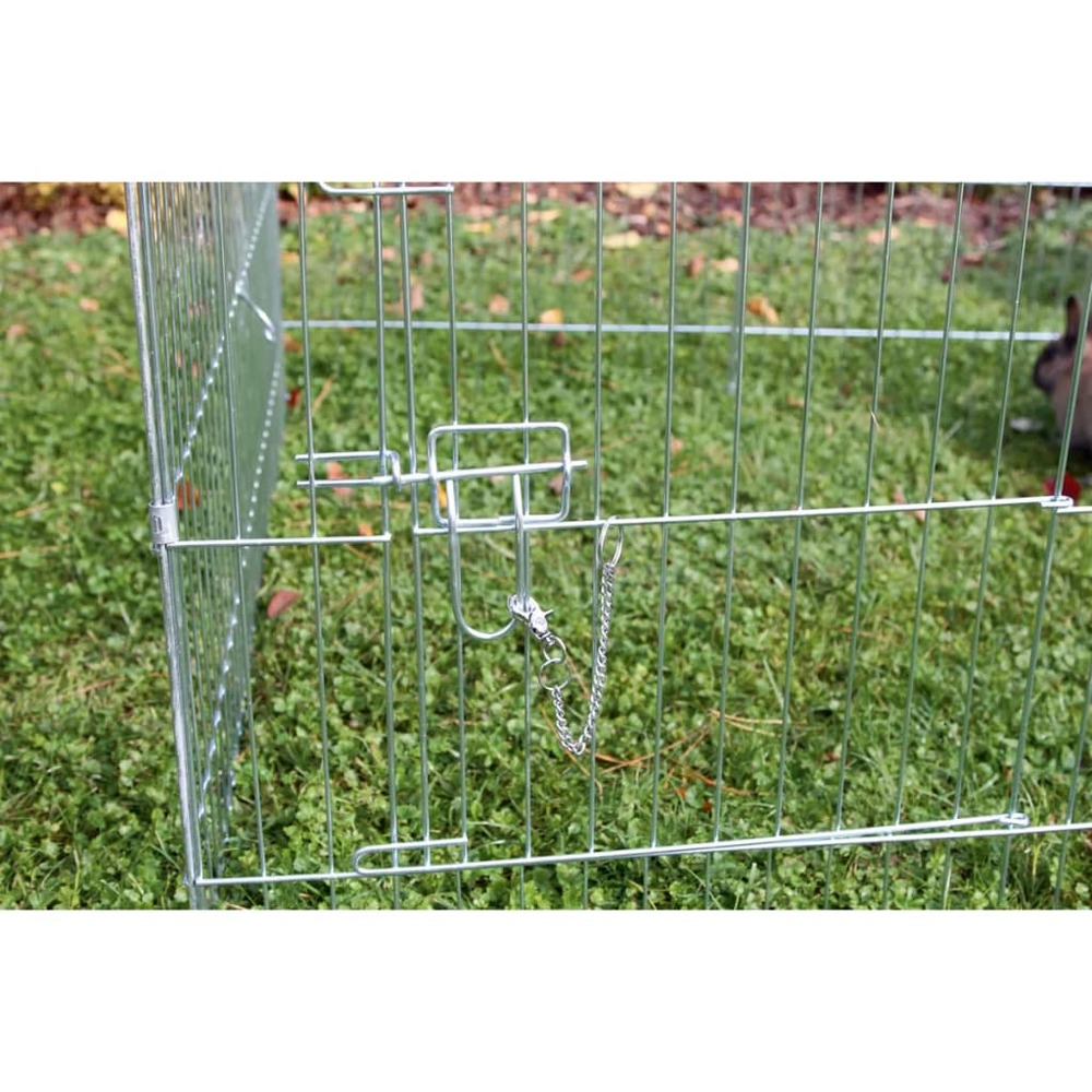 Enclos pour animaux de compagnie easy métal argenté 82845