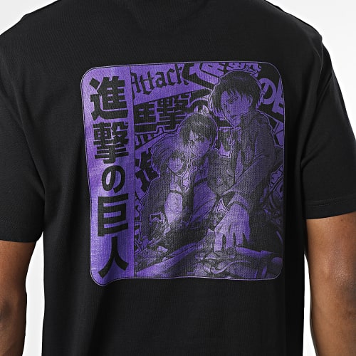 Tee Shirt Oversize Trio Noir Violet