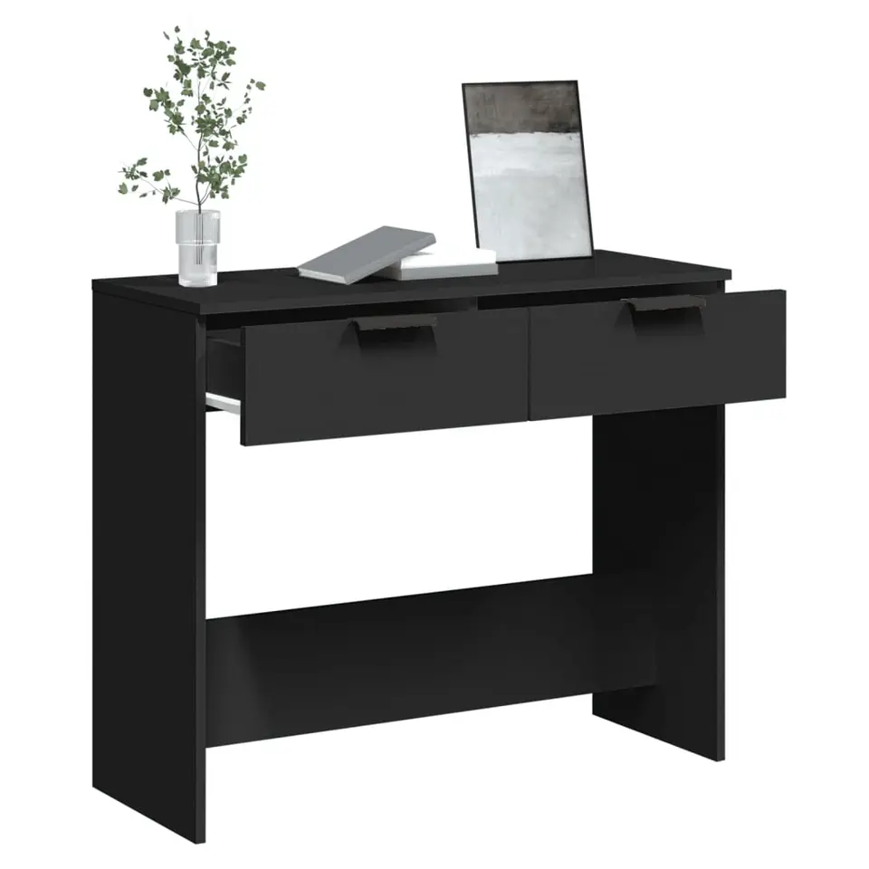 vidaXL - Wandtafel - Zwart - Bewerkt hout