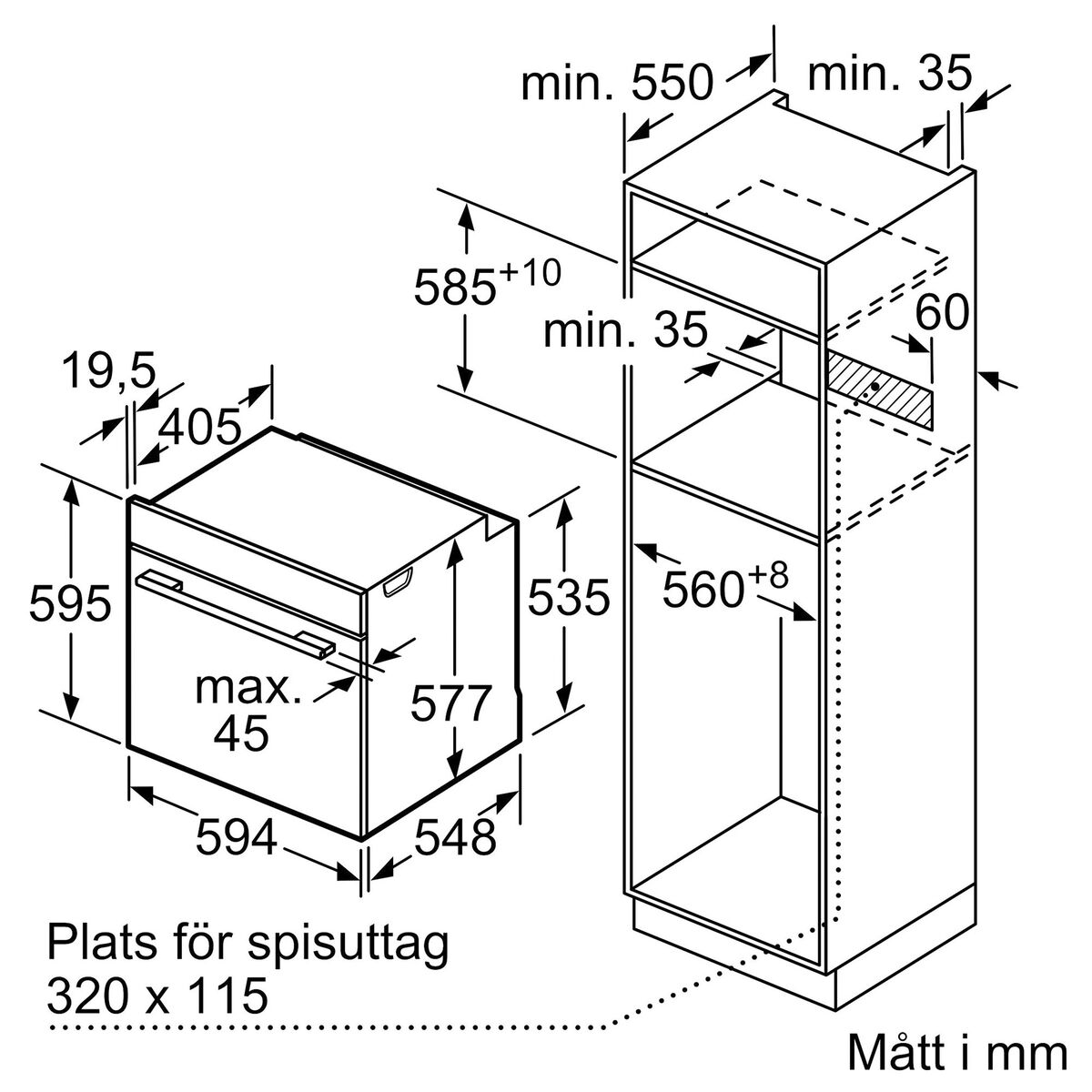 HB722G1B1S iQ700 innbyggingsovn, svart