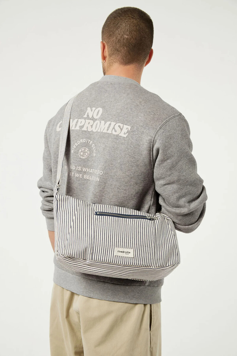 RIVDROITE<br>Bolsa transversal de lona estampada MINI CHARLOT