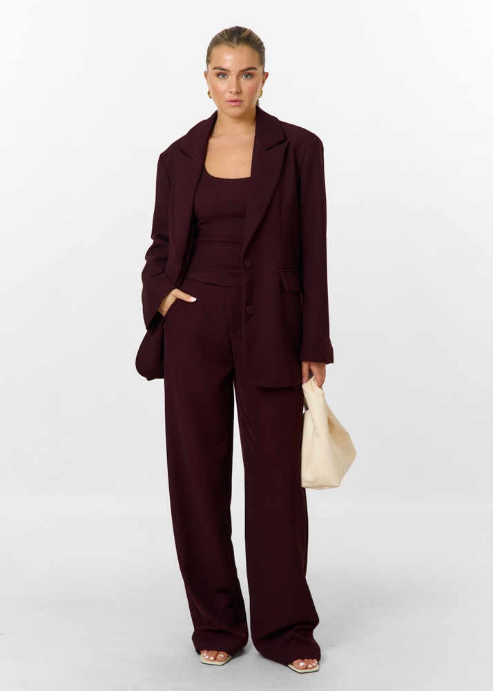 Audrey oversized blazer burgundy