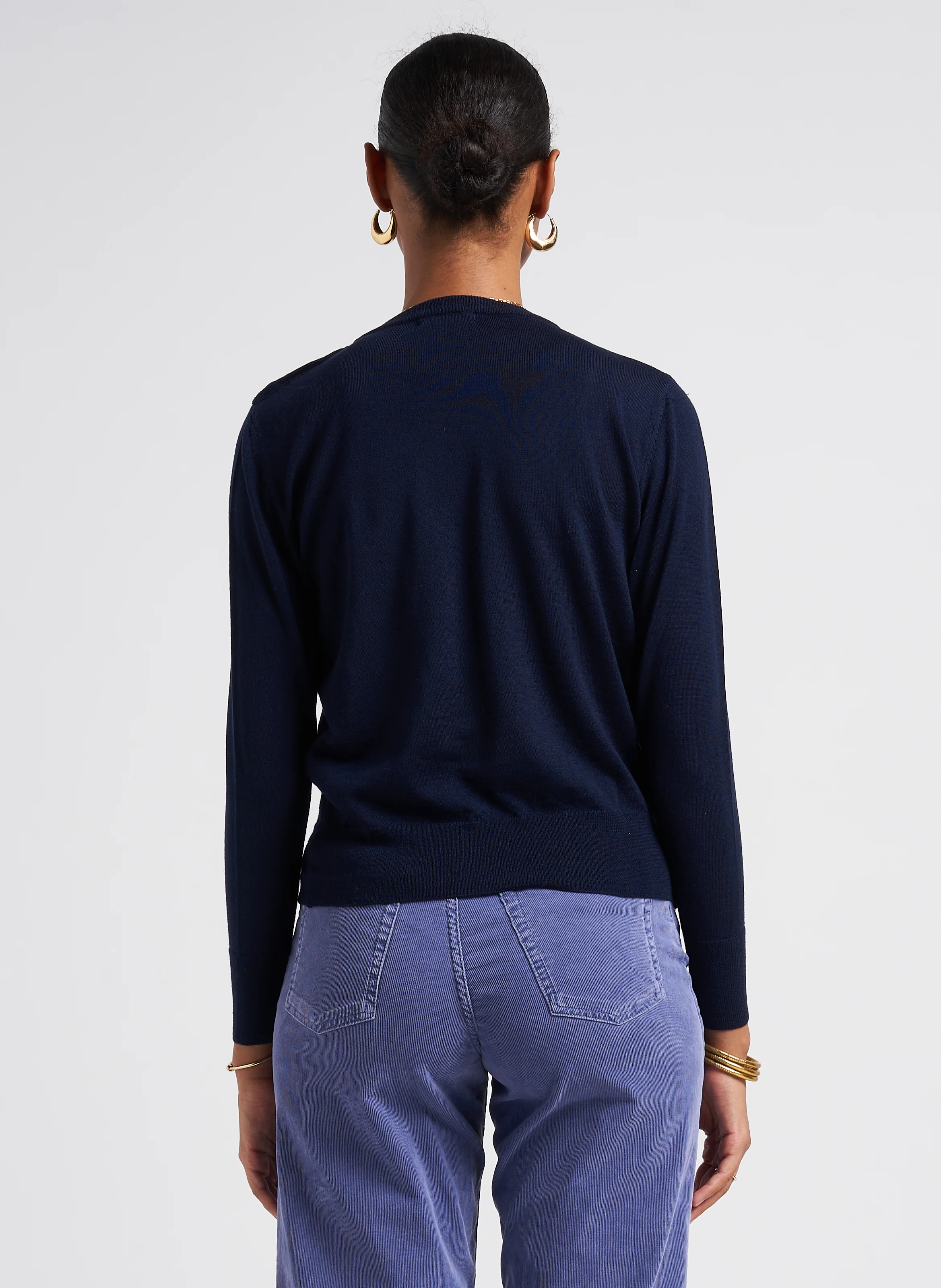 AMOR - Pull col rond en coton | Bleu