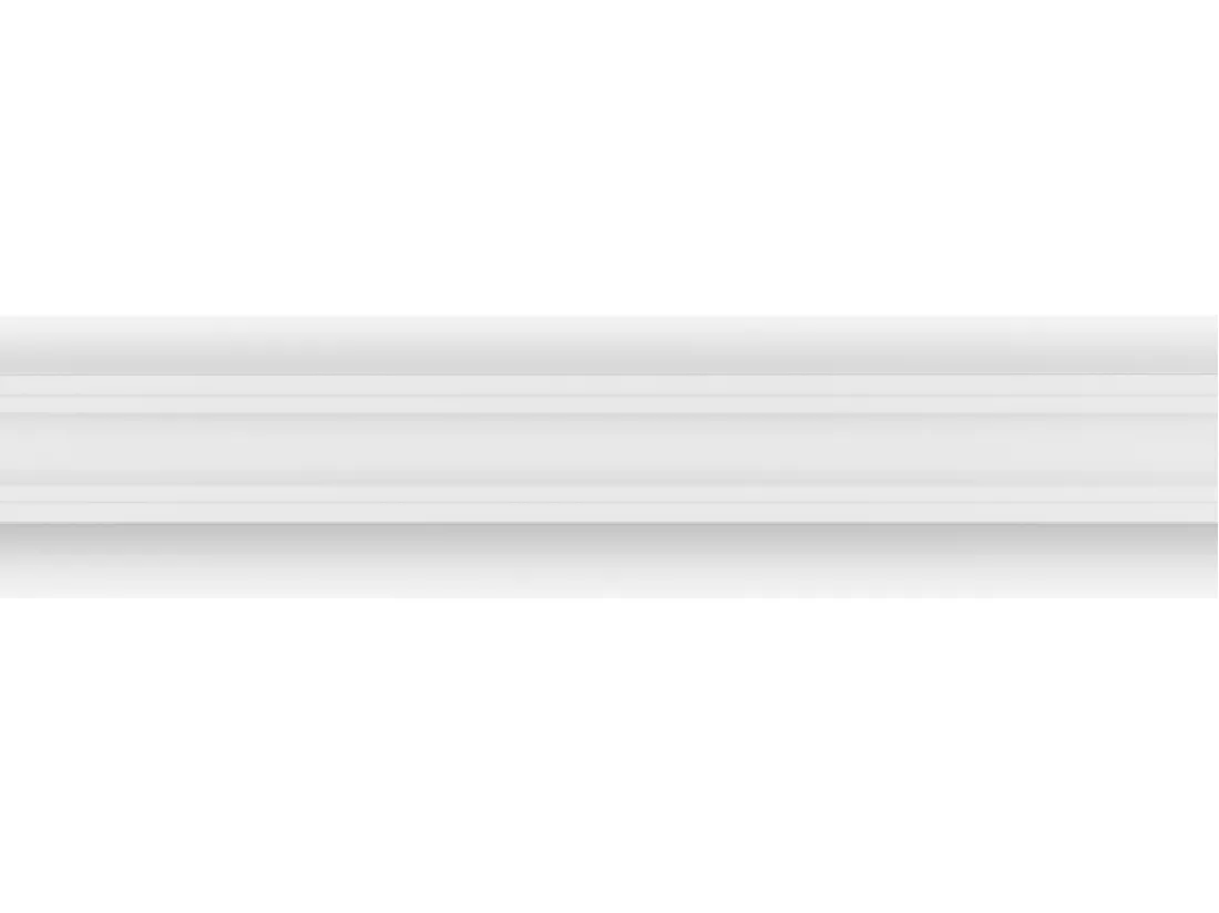 Lot de 3 corniches plafond en polystyrène L290 x l1.4 x H6 cm blanc - TOSCRIA