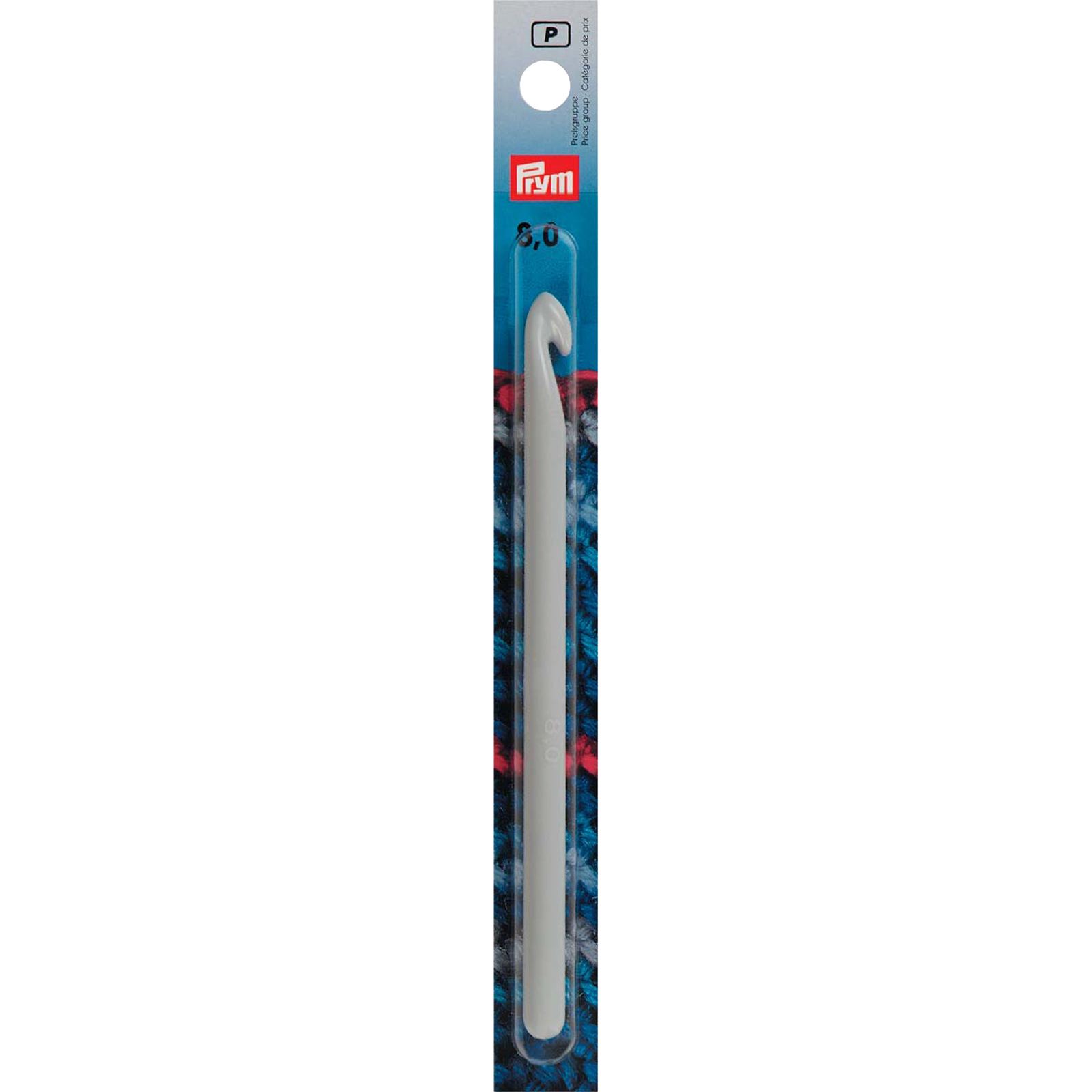 Woll-Häkelnadel - 8 mm breit - 13,5 cm lang - Kunststoff
