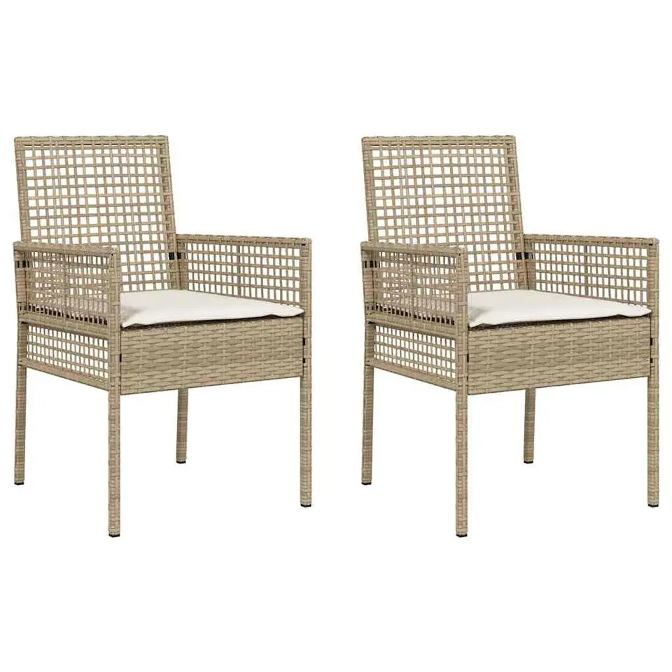 vidaXL - Tuinstoel - Beige - Poly rattan - 53 x 60 x 85cm
