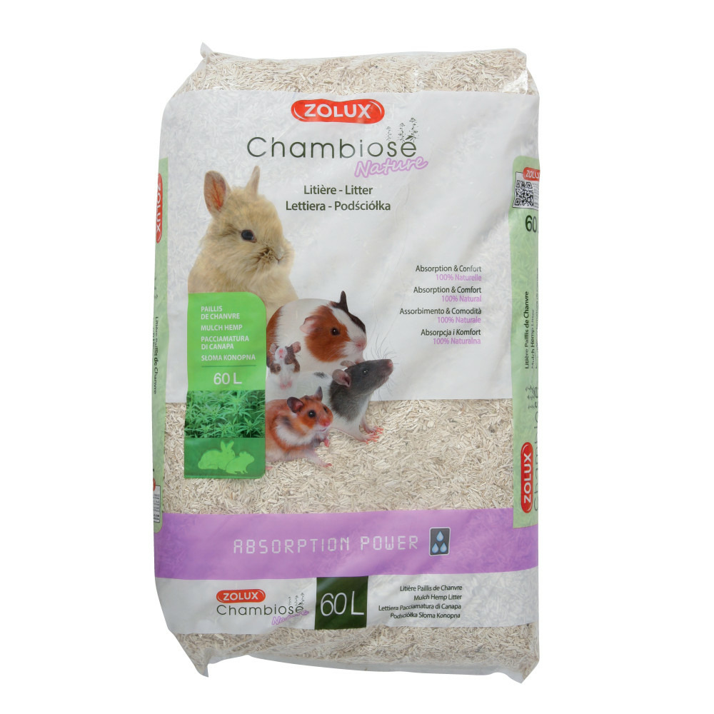 Litière chambiose nature 60 l -7 kg pour rongeur