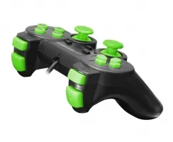 Esperanza TROOPER - Gamepad - kabling - sort, grøn - for PC, Sony PlayStation 3