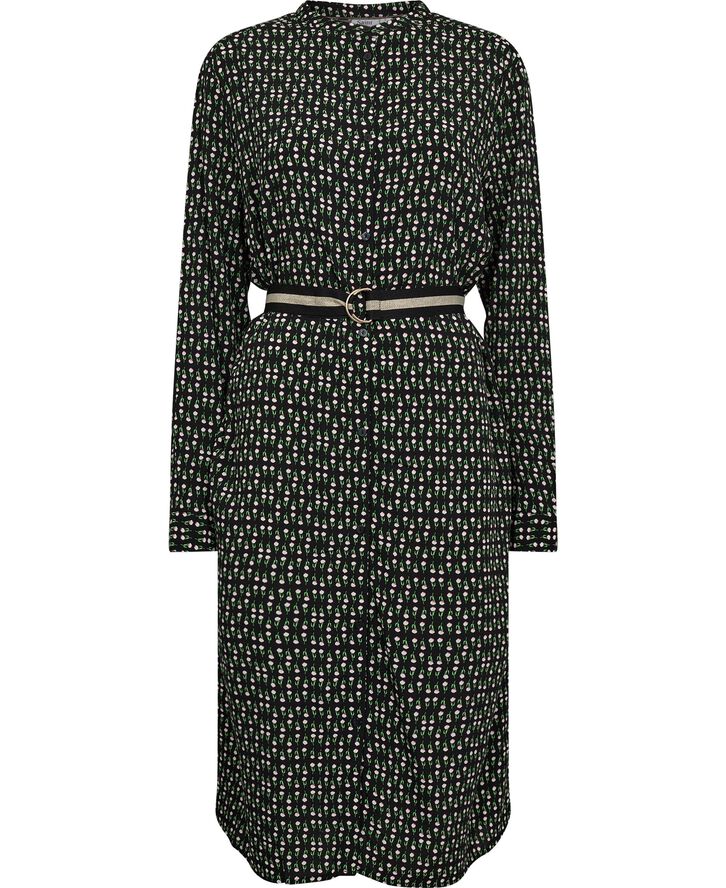 Saint Tropez PeléSZ Shirt Dress Black line florals