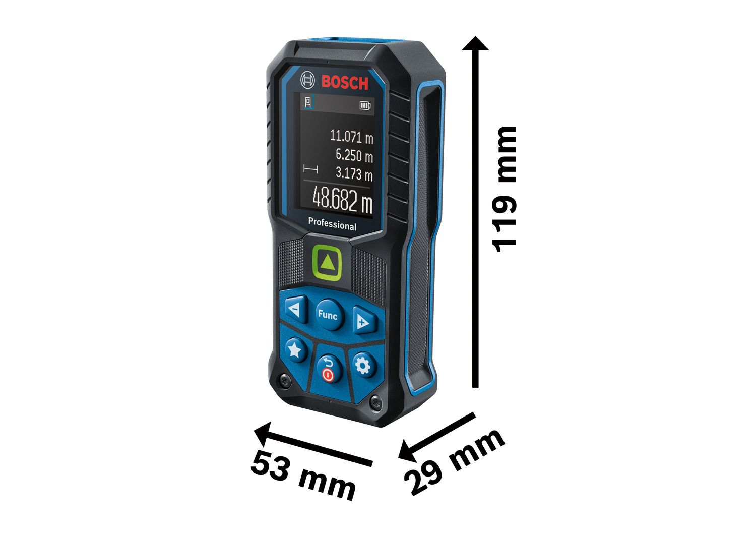 Bosch Professional GLM 50-25 G Laserafstandsmeter groen 50m in etui - 0601072V00