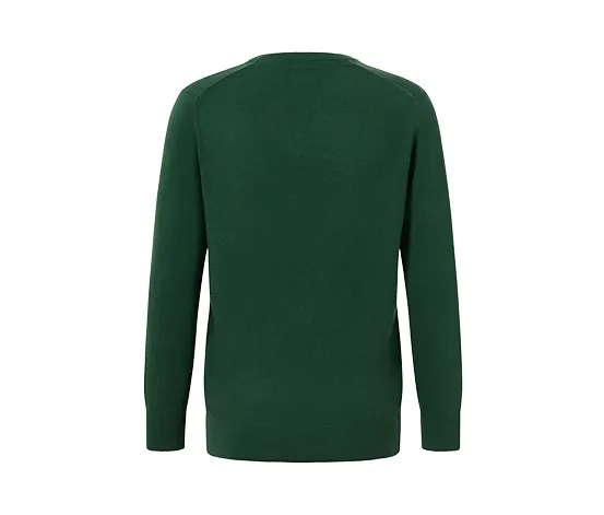 Pullover mit V-Ausschnitt, dunkelgrün