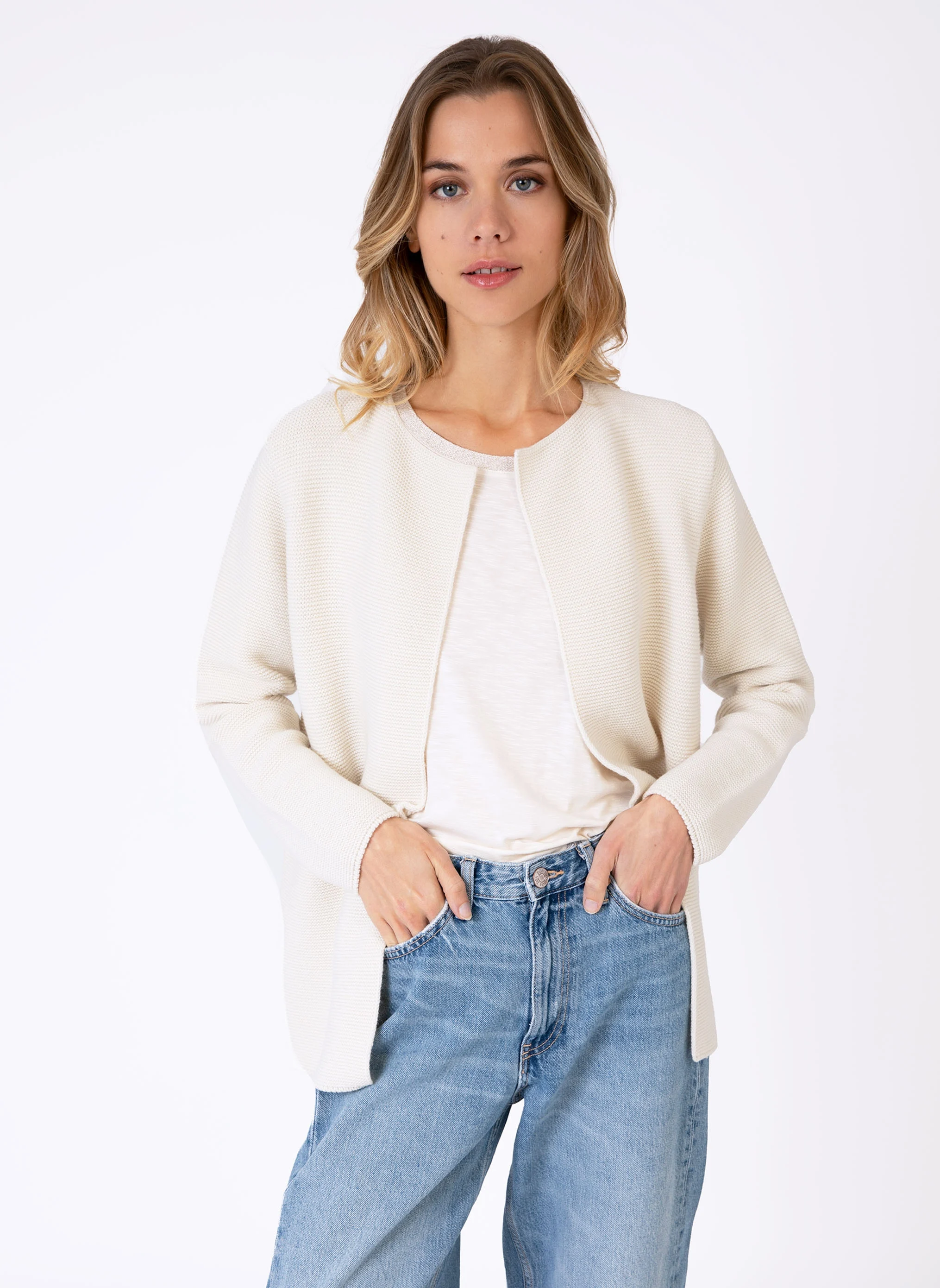 LASHOPSIAL - Gilet col rond| Noir