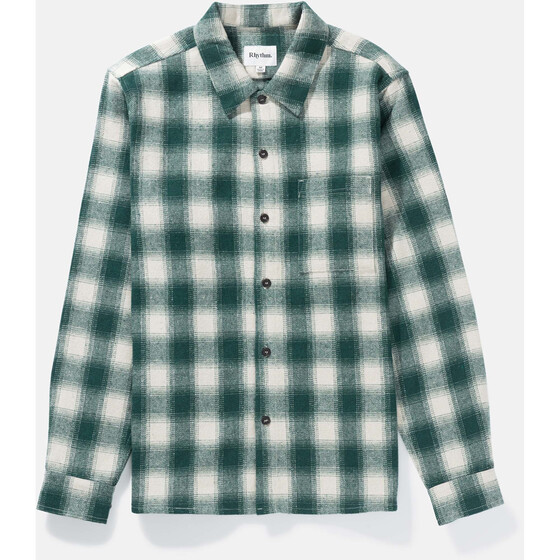 Rhythm Plaid Ls Flannel Green Men FA24