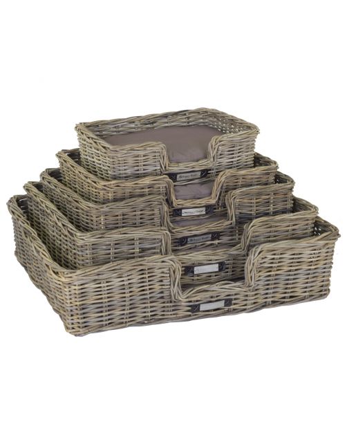 Happy-House Rieten Mand Recht Naturel - Hondenmand