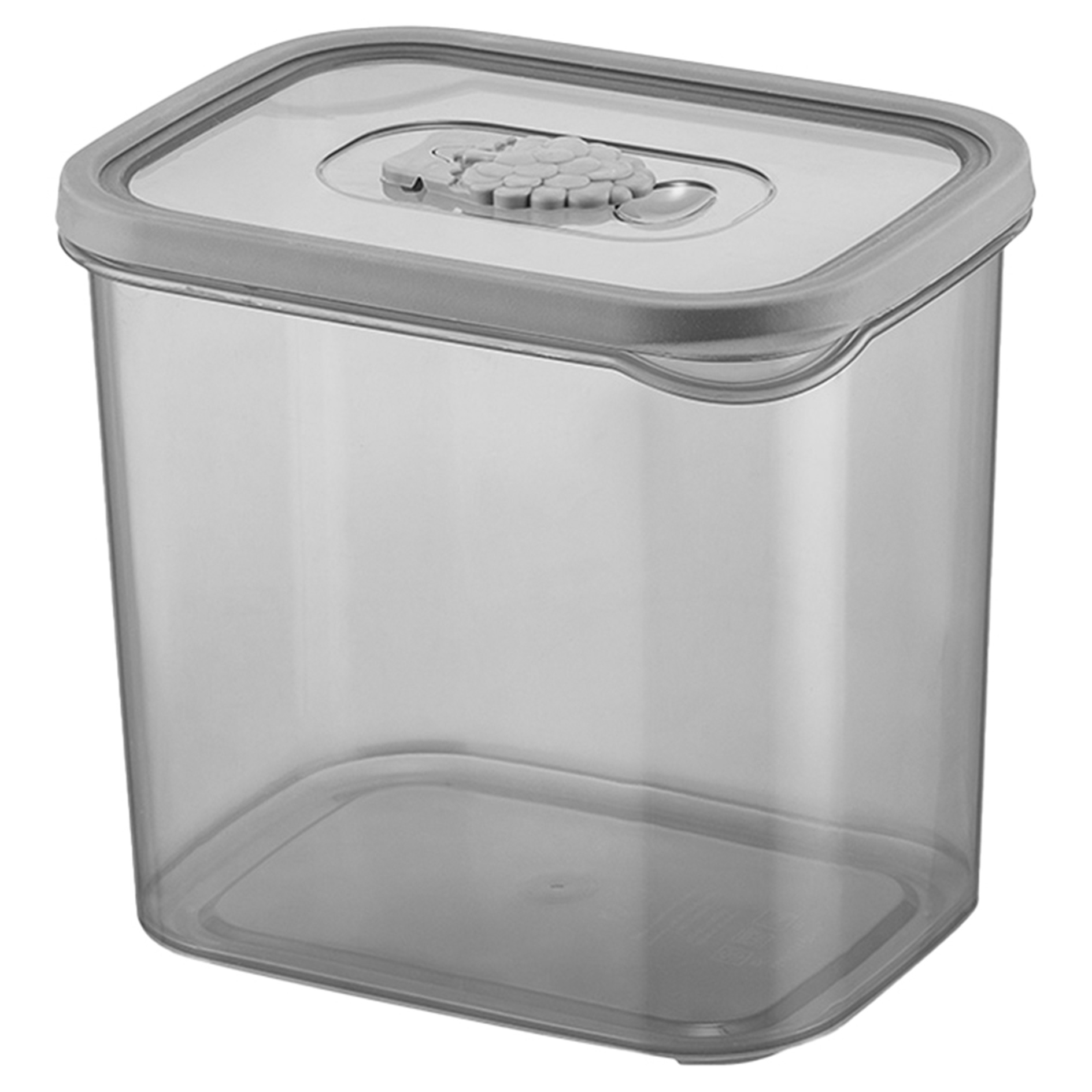 Vorratsdose - grau - mit Dampfauslassventil - 2400 ml