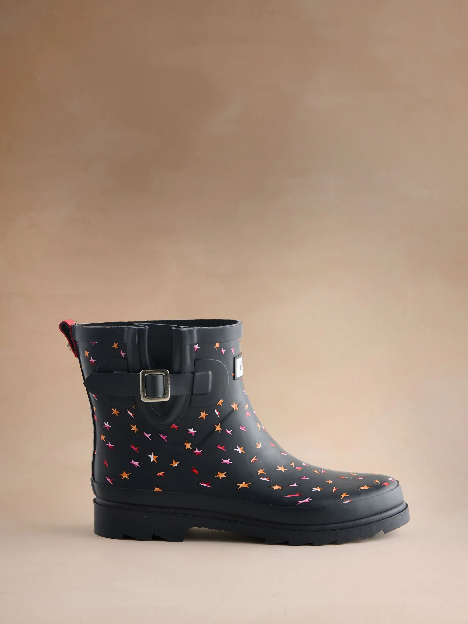 Zwart opvouwbare sterretjesprint - Cath Kidston Wellington laarzen