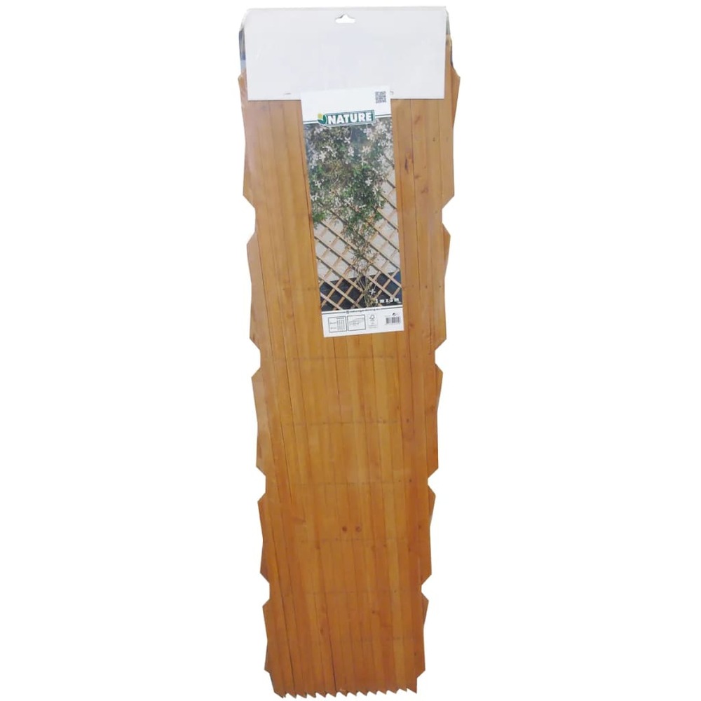 Treillis de jardin 100 x 300 cm bois marron