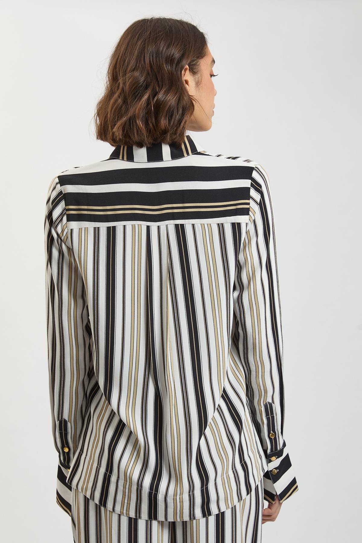KarenMillen Chemise Coordonnée À Rayures Contrastées En Viscose Petite