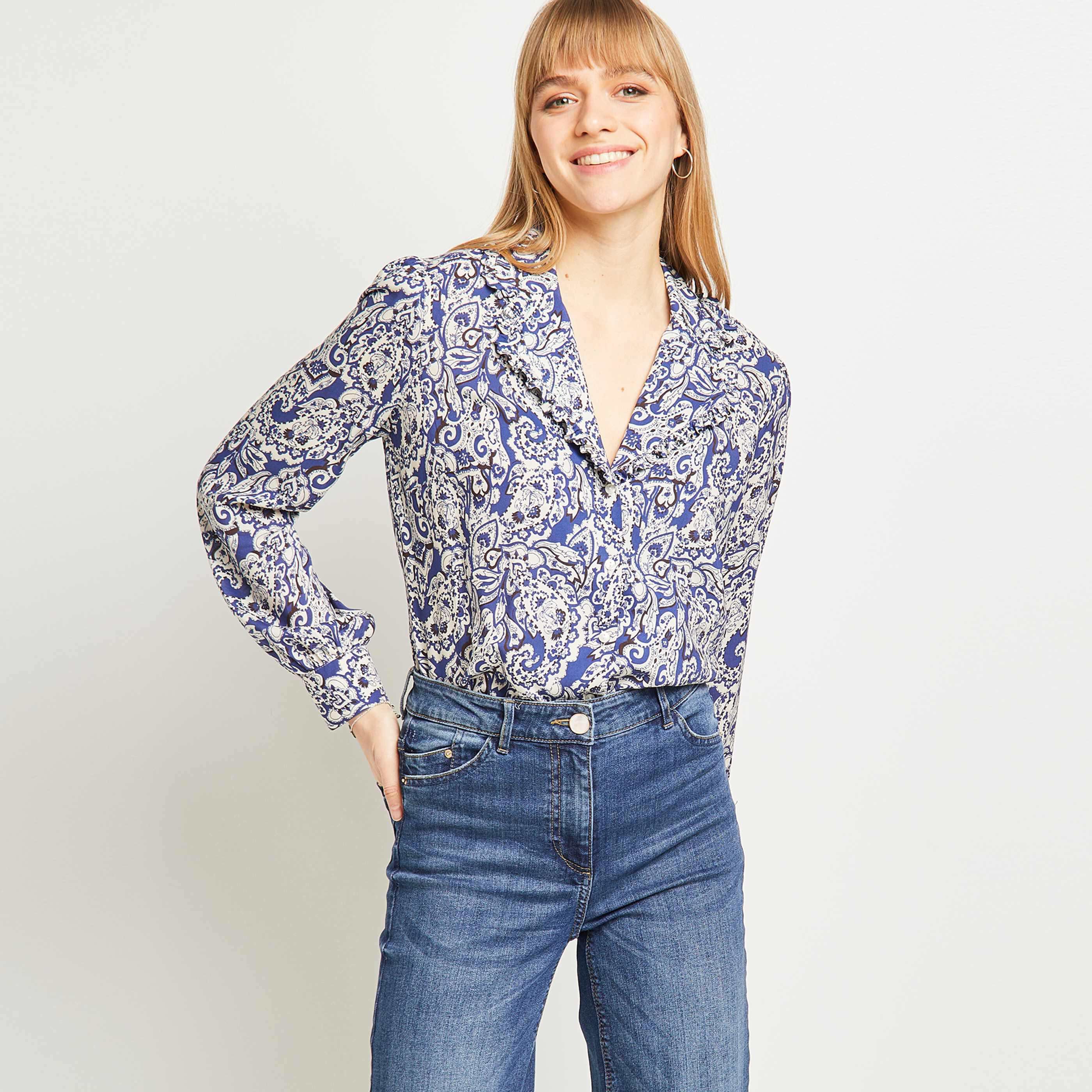 Chemise à volants femme - IMPRIME