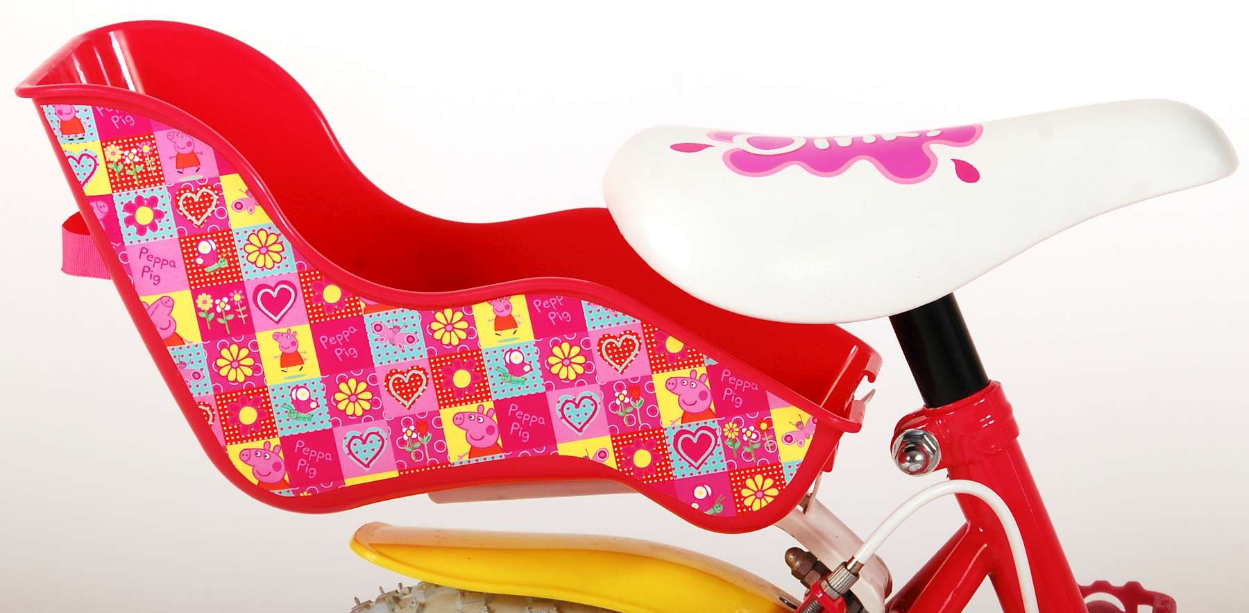 TPFSports Peppa Pig Kinderfahrrad - Mädchen - 12 Zoll - 2 Handbremsen - Pink