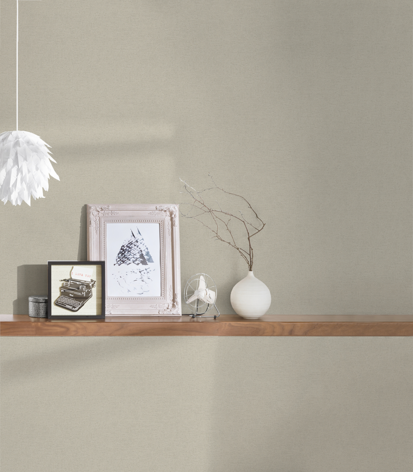 Vliestapete CUBA - beige-grau - uni - 10 Meter