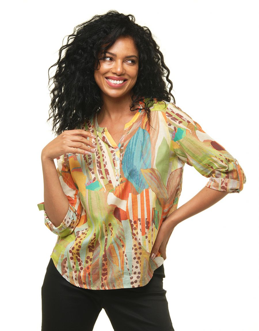 Blouse 100% coton vert