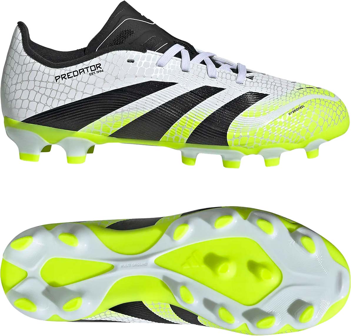 Predator League MG Junior Cloud White/Core Black/Lucid Lemon