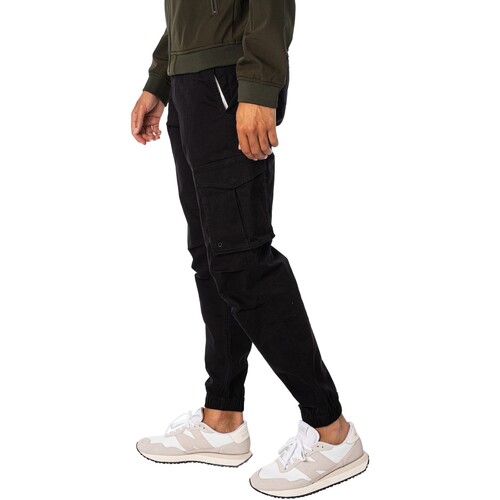 Jack & Jones - Pantalones Holgados Tipo Cargo Con Puños Kane Negro