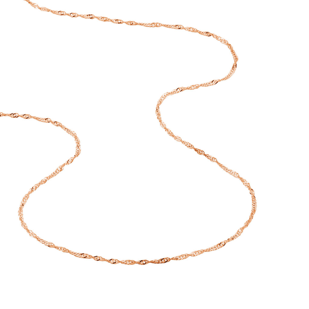 Chaîne Imanie Maille Singapour Or Rose