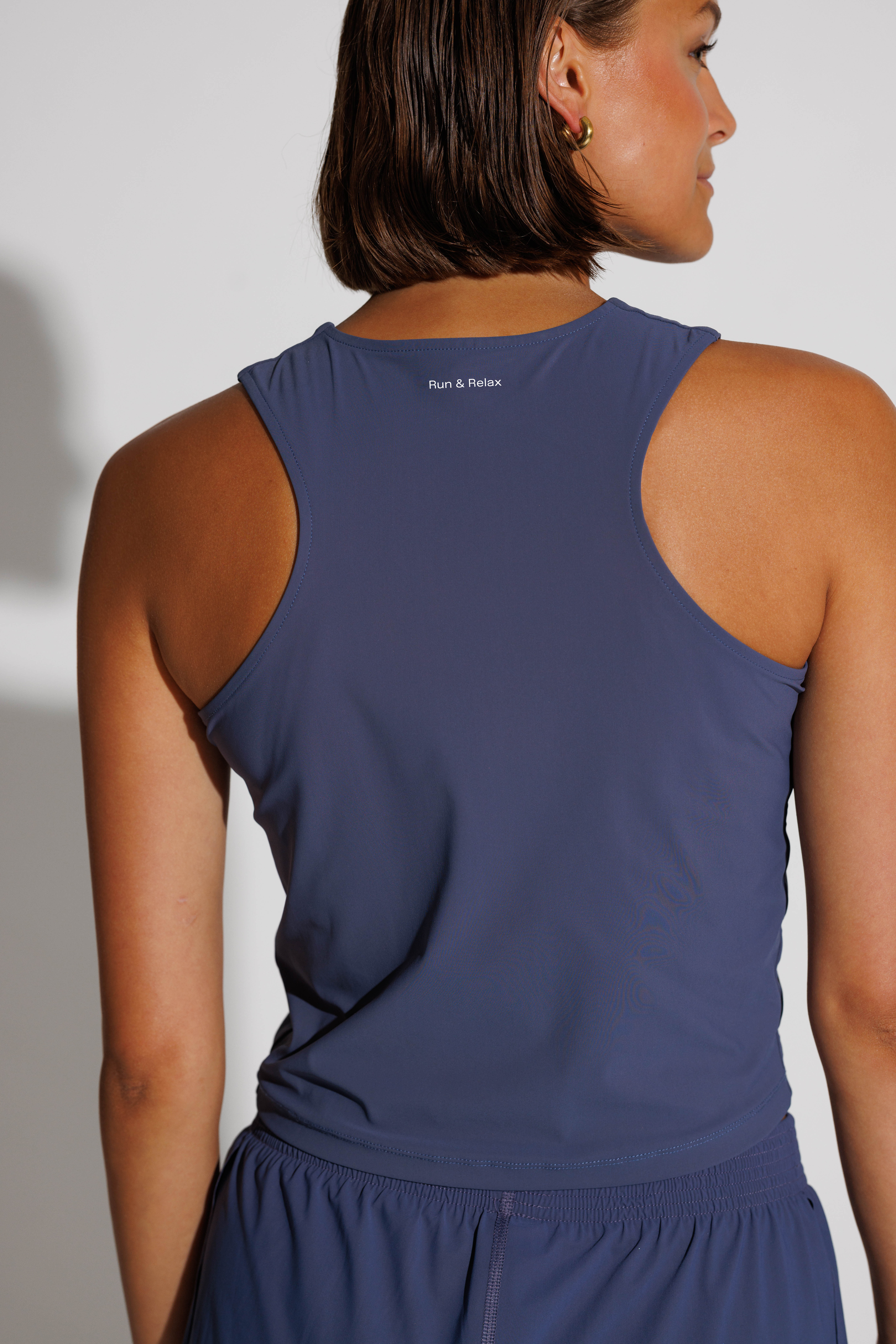 Cropped Sweat Top Dame 321/Due Blue