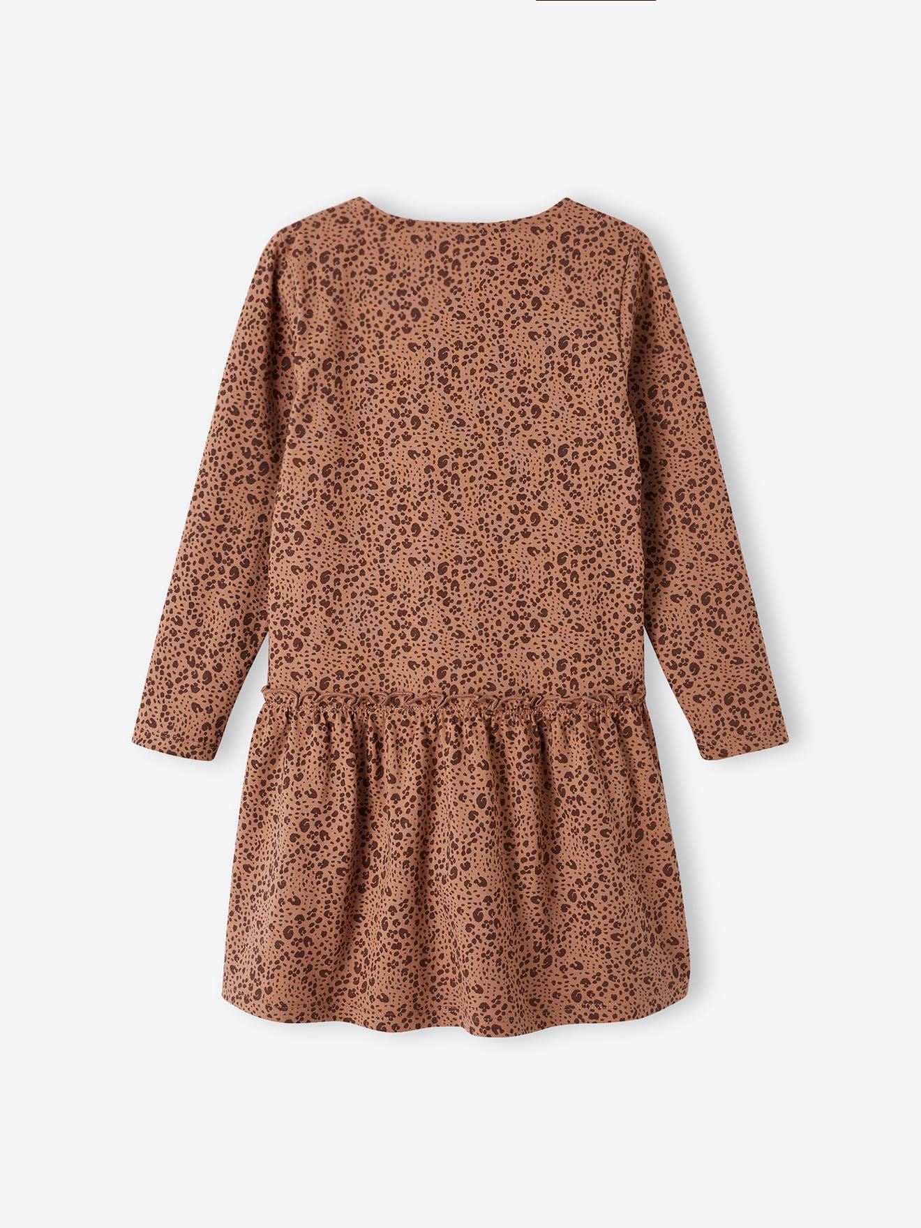 Vestido rosa estampado para meninas