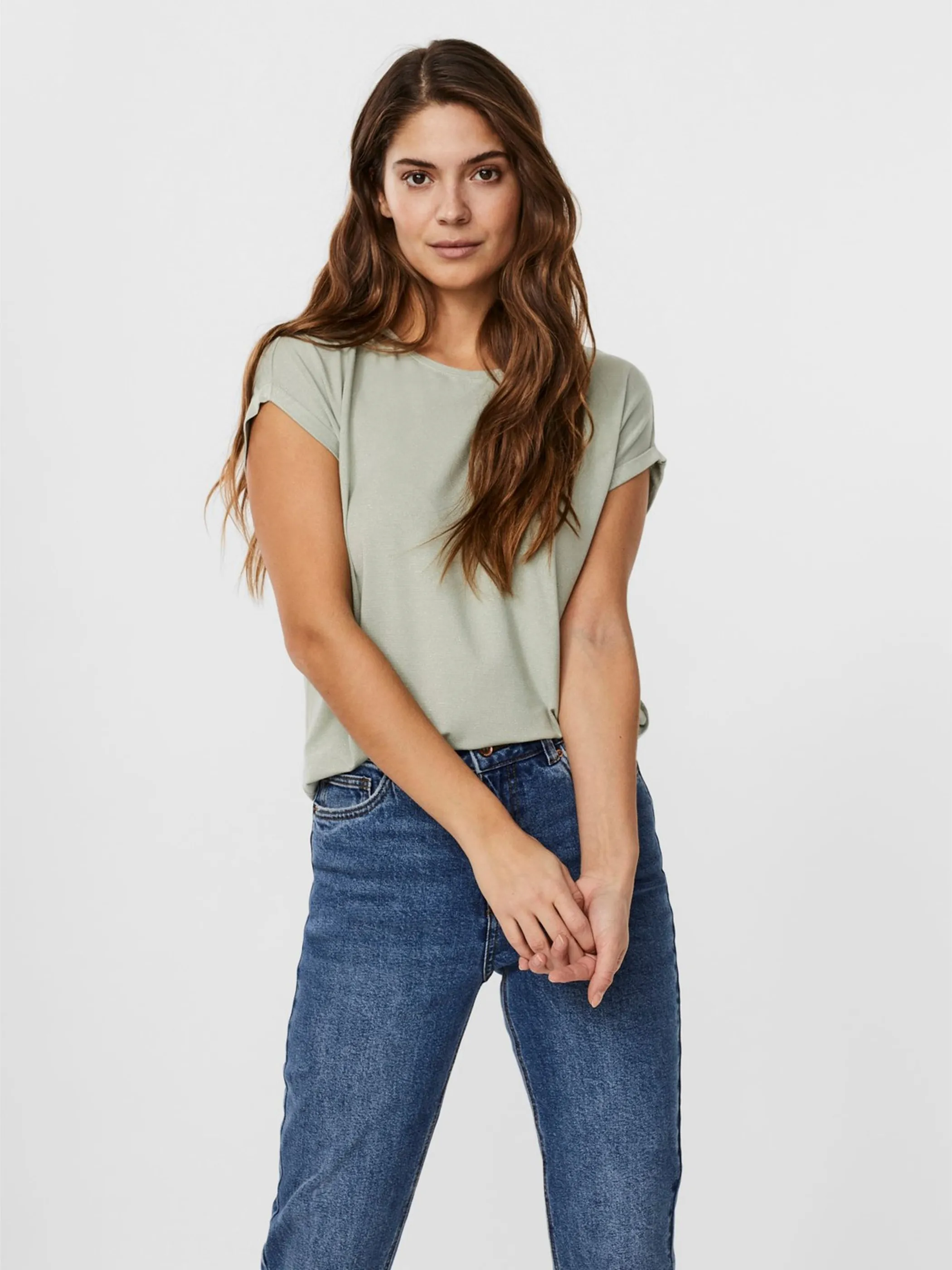 Vero ModaVMLAVA PLAIN SS TOP L Shirt
