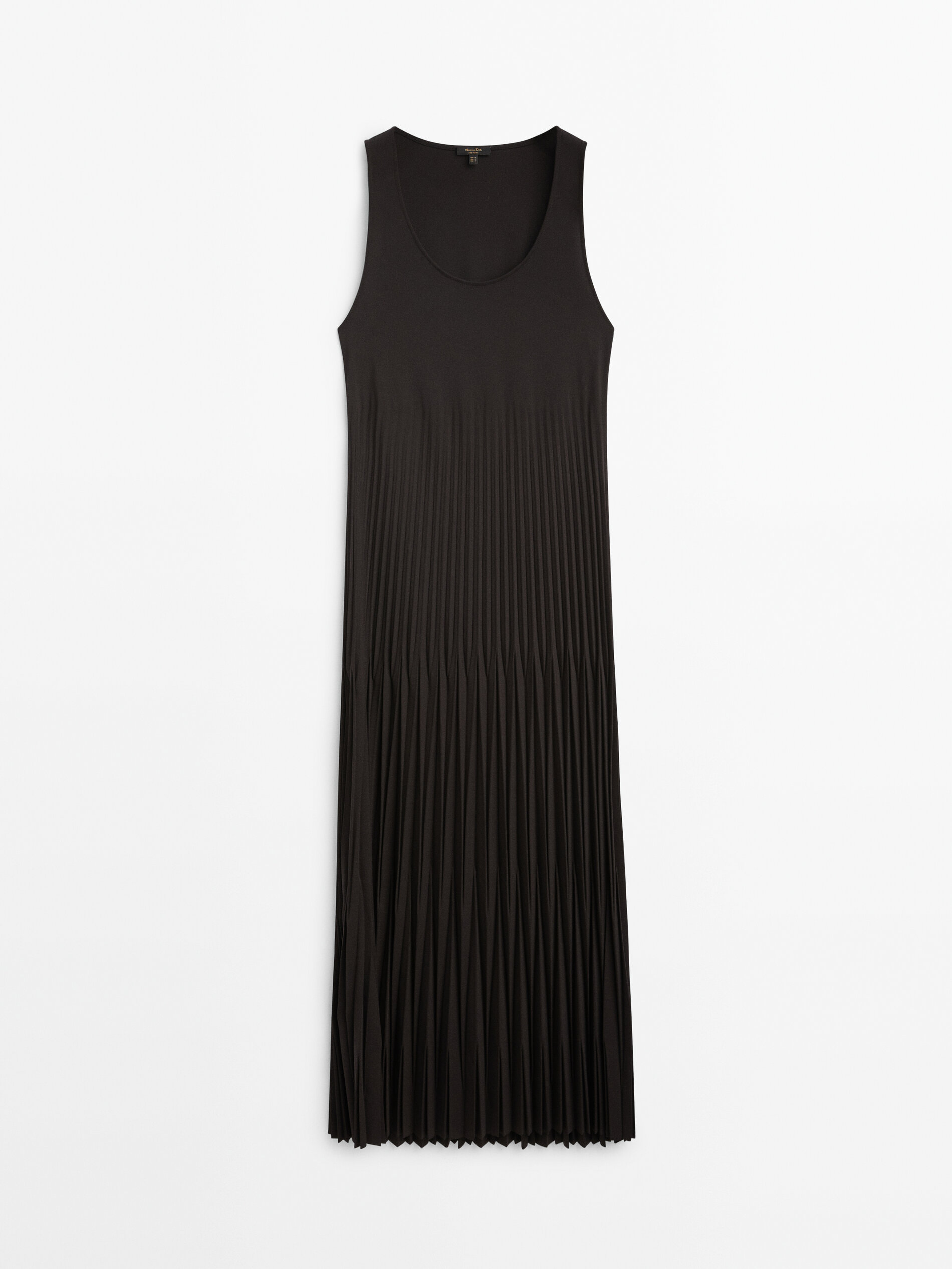Vestido preto plissado - PRETO